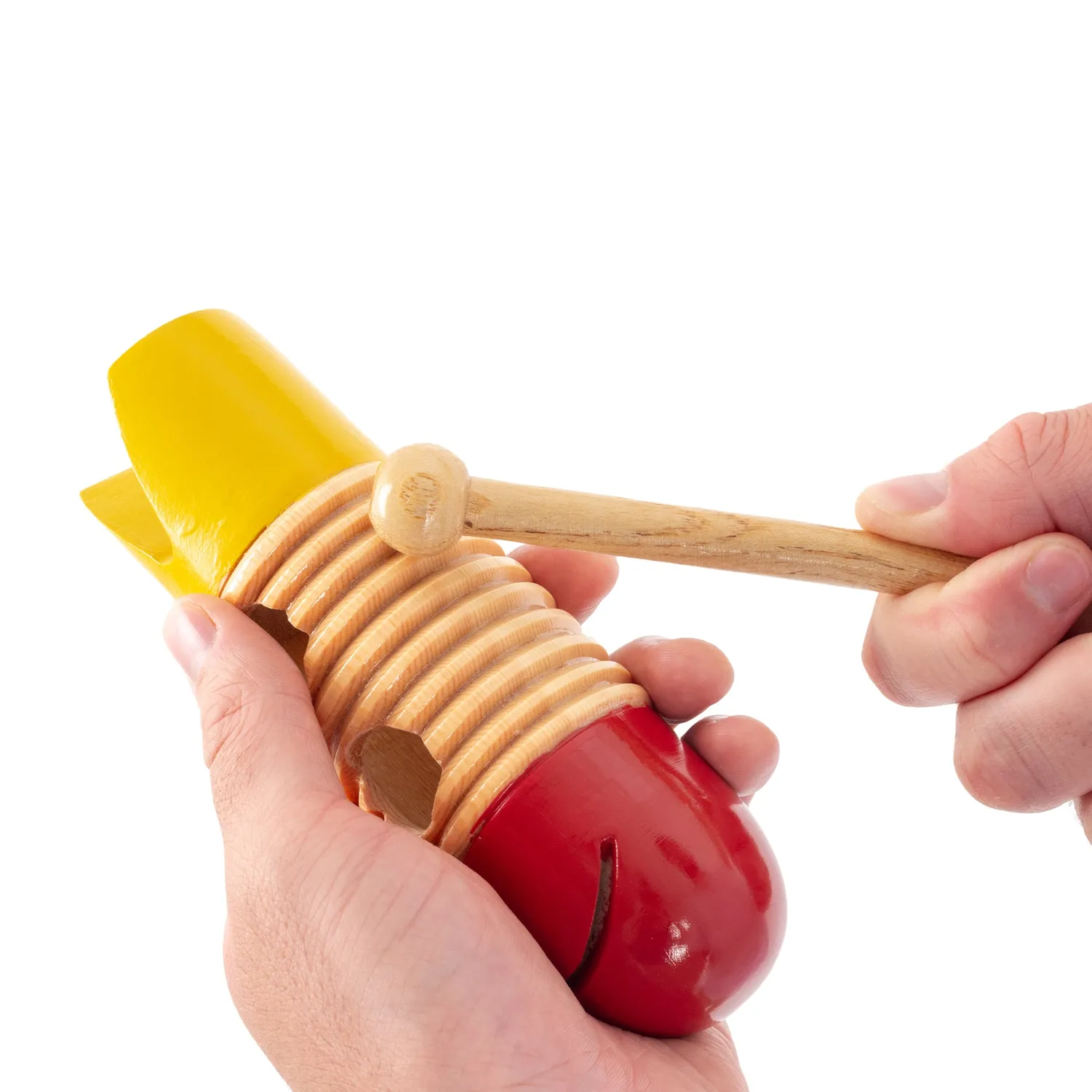 Percussion Plus Rocket guiro hout met scraper