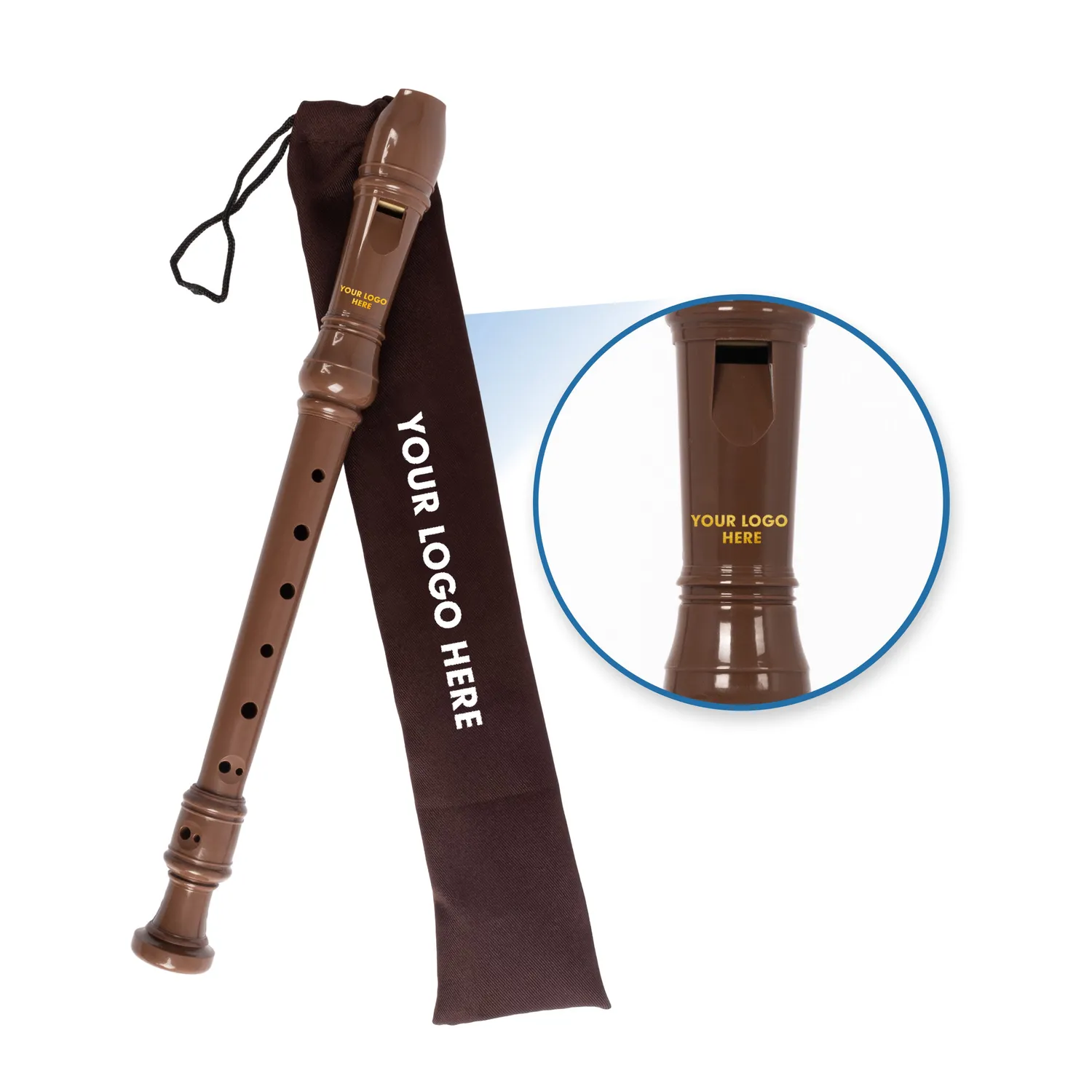 Recorder Workshop 301 blokfluit zwart met logo