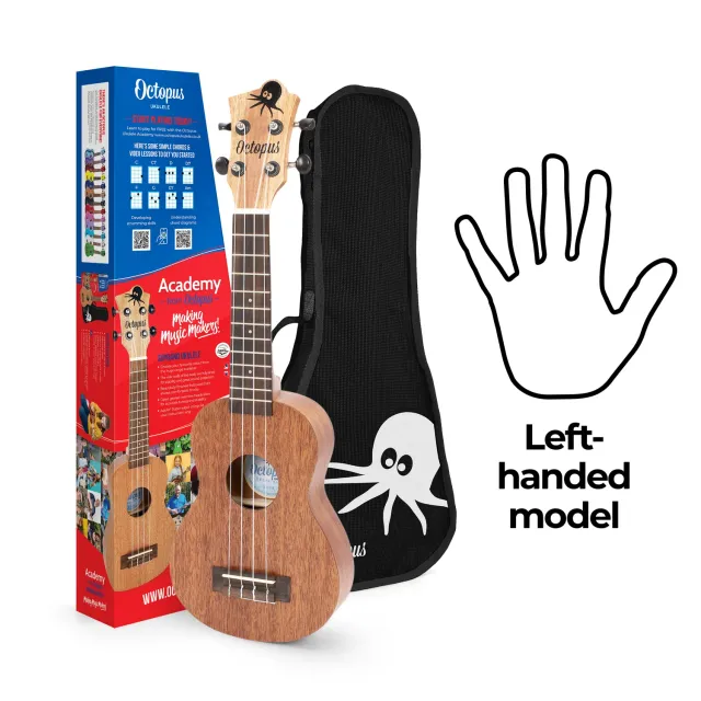 Octopus Academy linkshandige sopraan ukelele