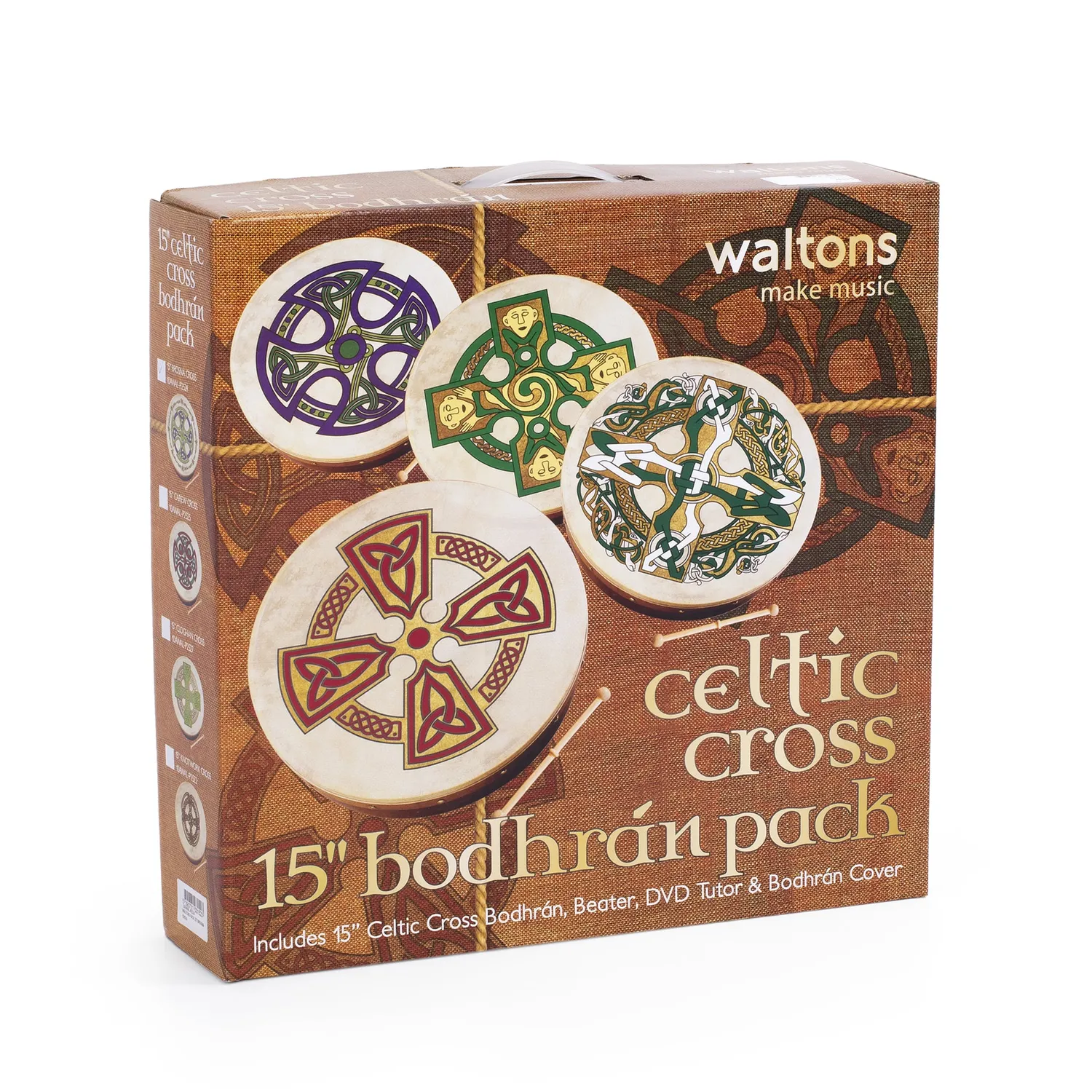 Percussion Plus Brosna Cross 15 inch bodhran met tas