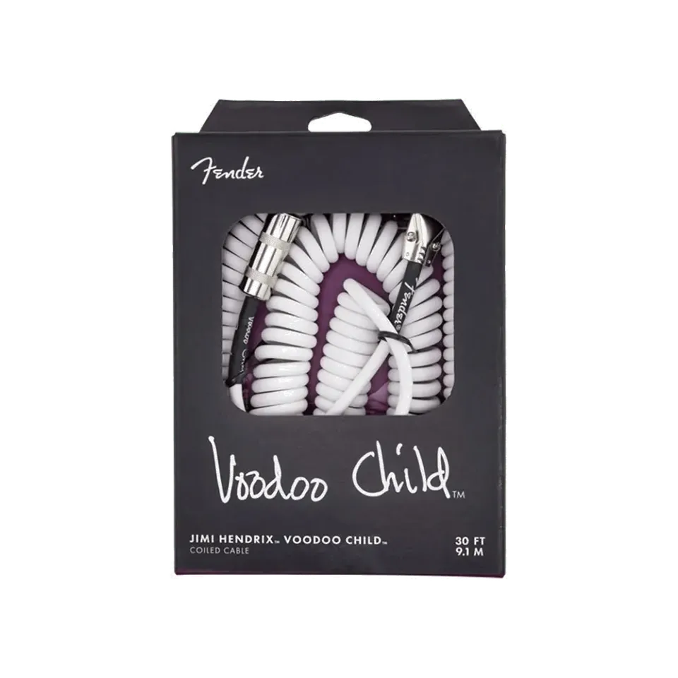 Fender Jimi Hendrix Voodoo Child gitaarkabel wit 9 m