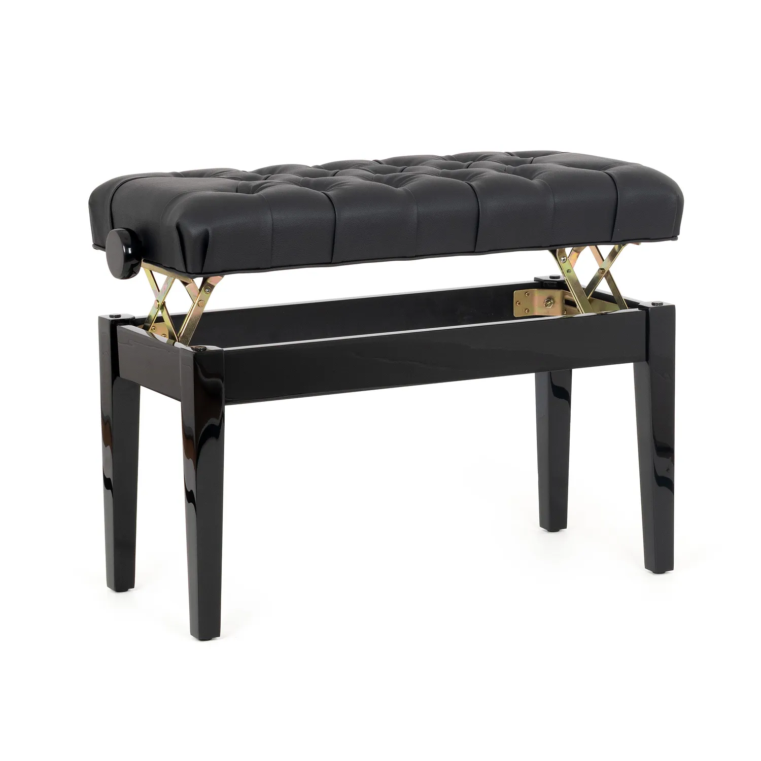Musisca Wide Top Concert pianokruk zwart 70 cm verstelbaar