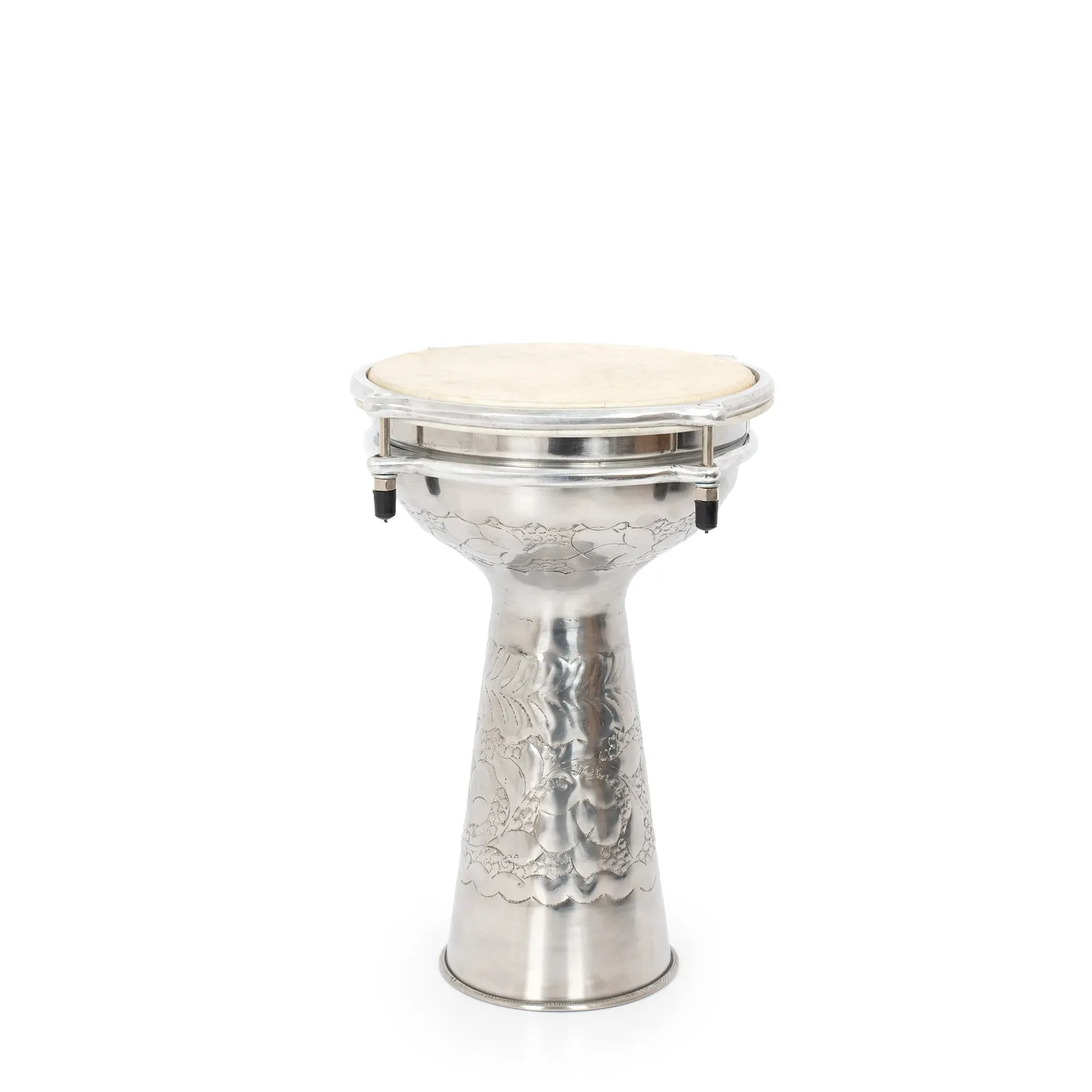 Percussion Plus doumbek nikkel 10 inch bewerkt