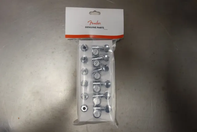 Fender Staggered Locking stemmechanieken chroom vintage knop 6
