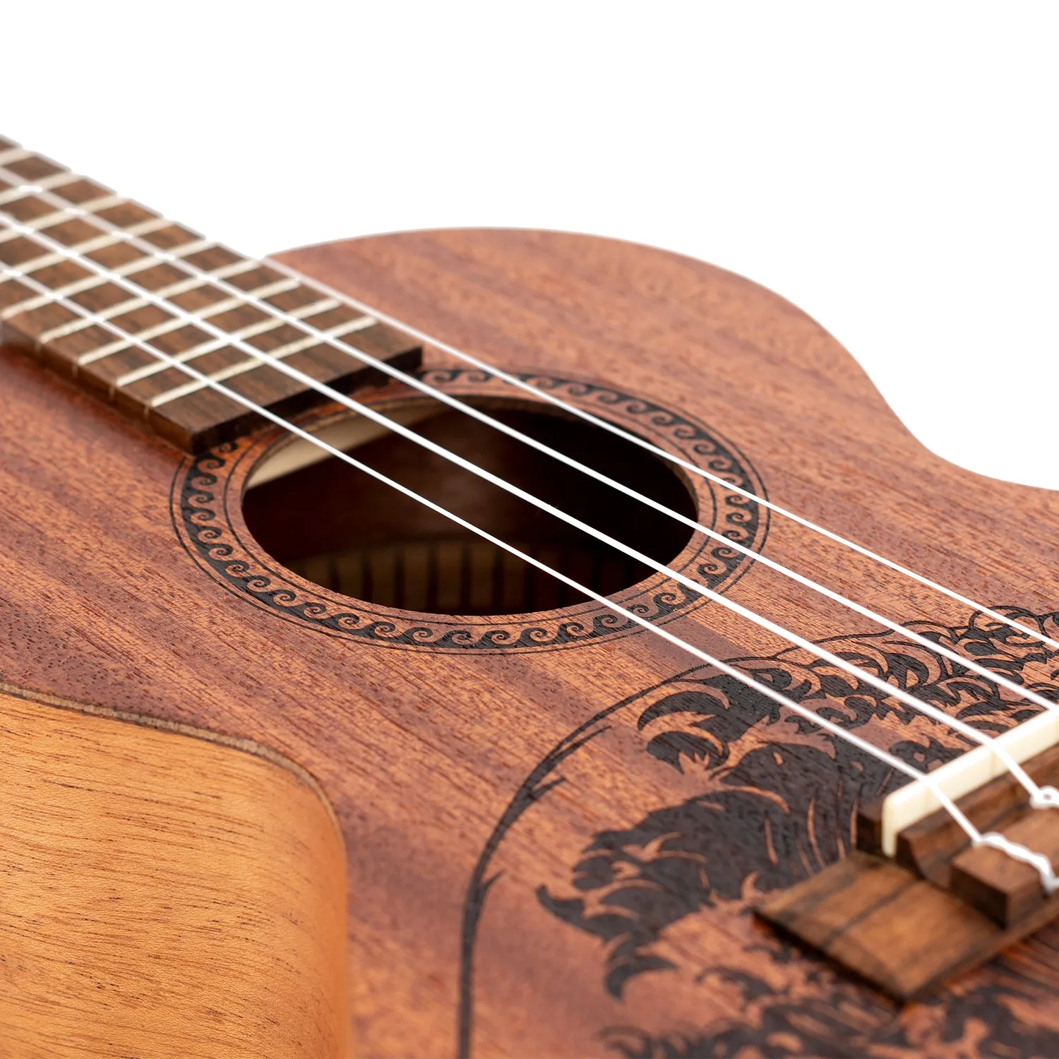 Octopus Rosette tenor ukelele wave golfmotief