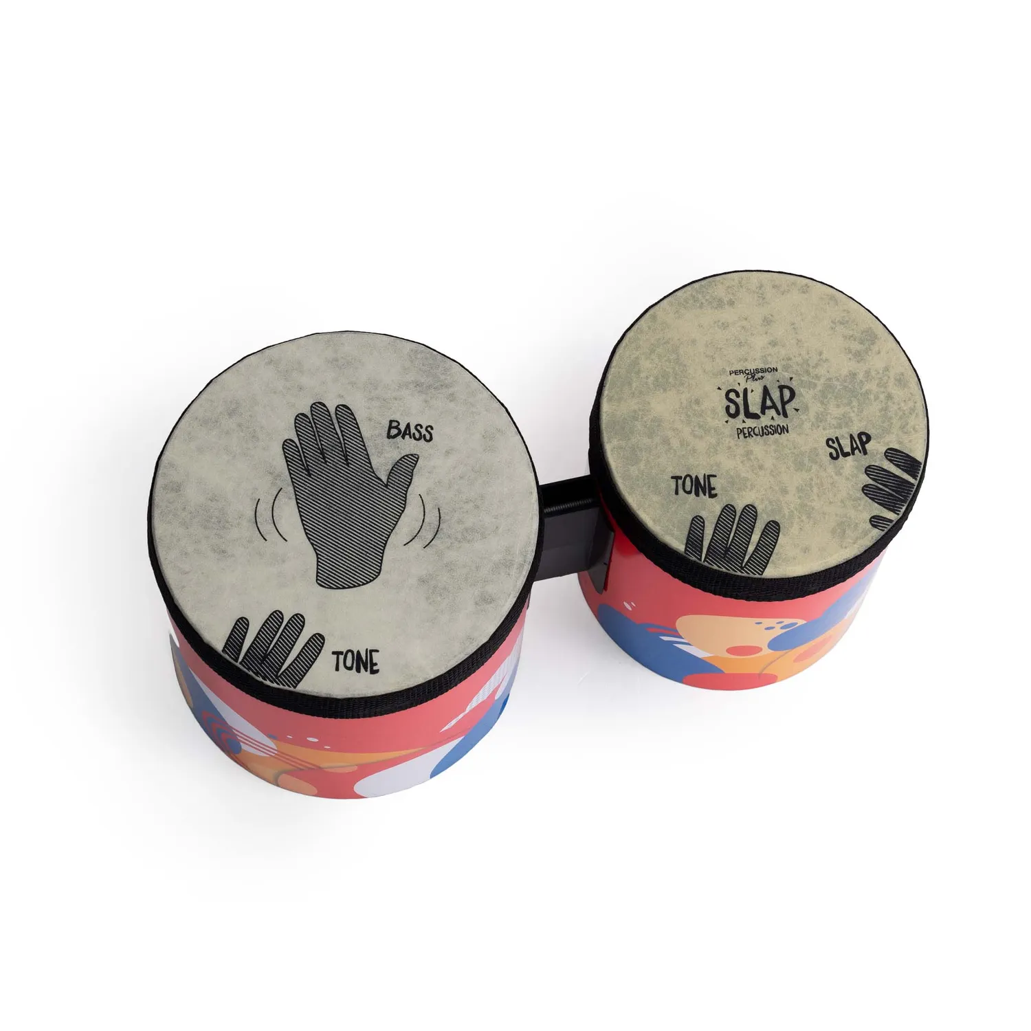 Percussion Plus Slap KidZ bongodrums 5+6 inch met handposities