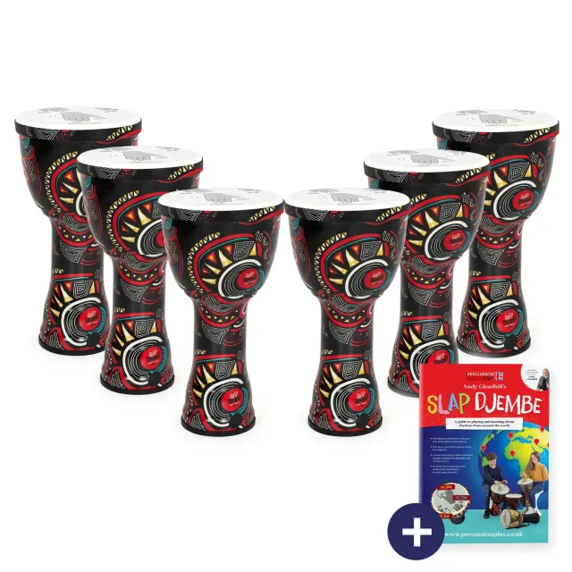 Percussion Plus Carnival Slap djembe set 6x 7 inch voorgestemd