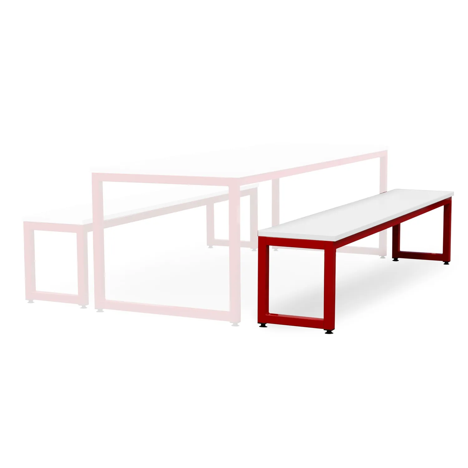 Monarch dining bench eetbank wit blad 200 cm