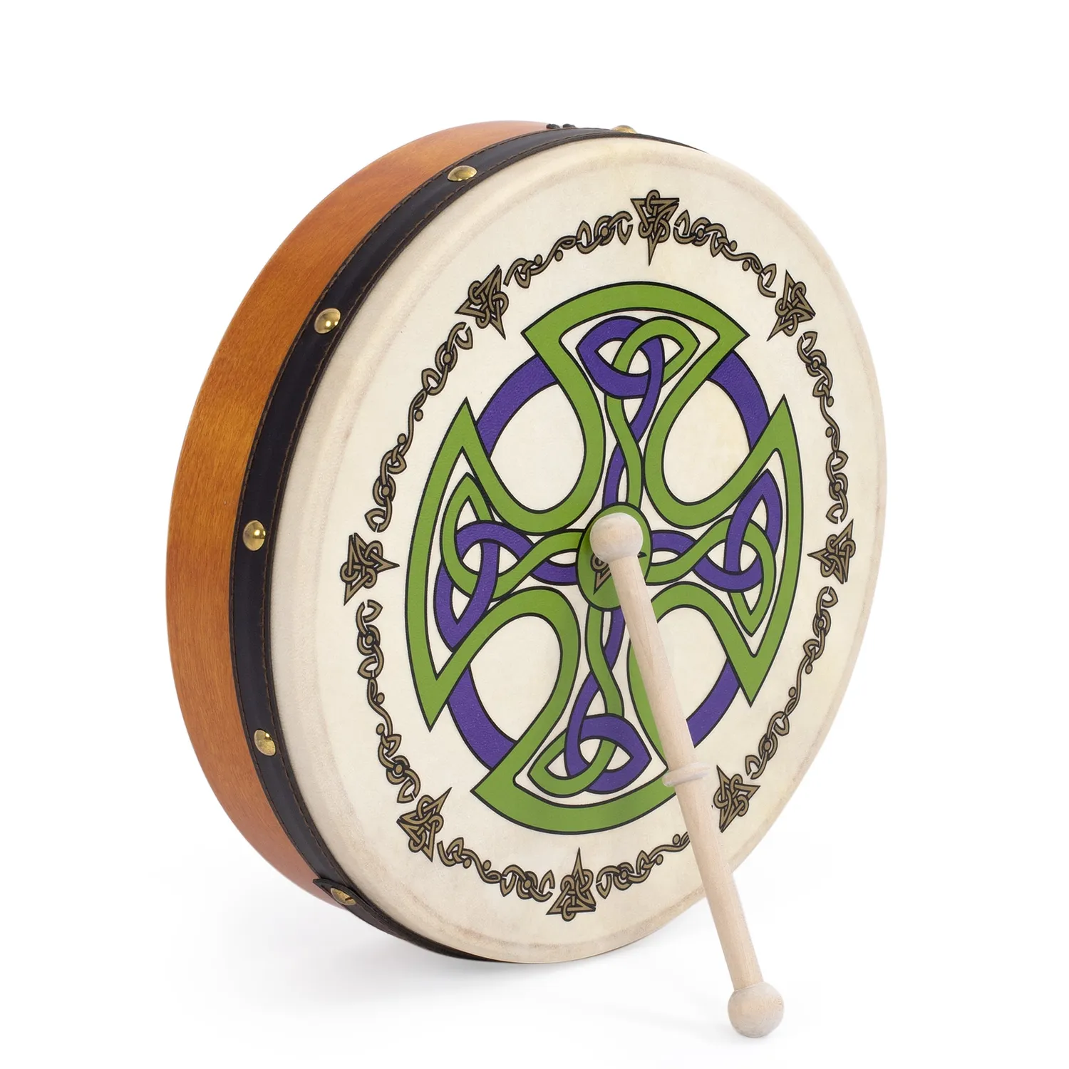 Percussion Plus Brosna Cross bodhran 12 inch met tipper