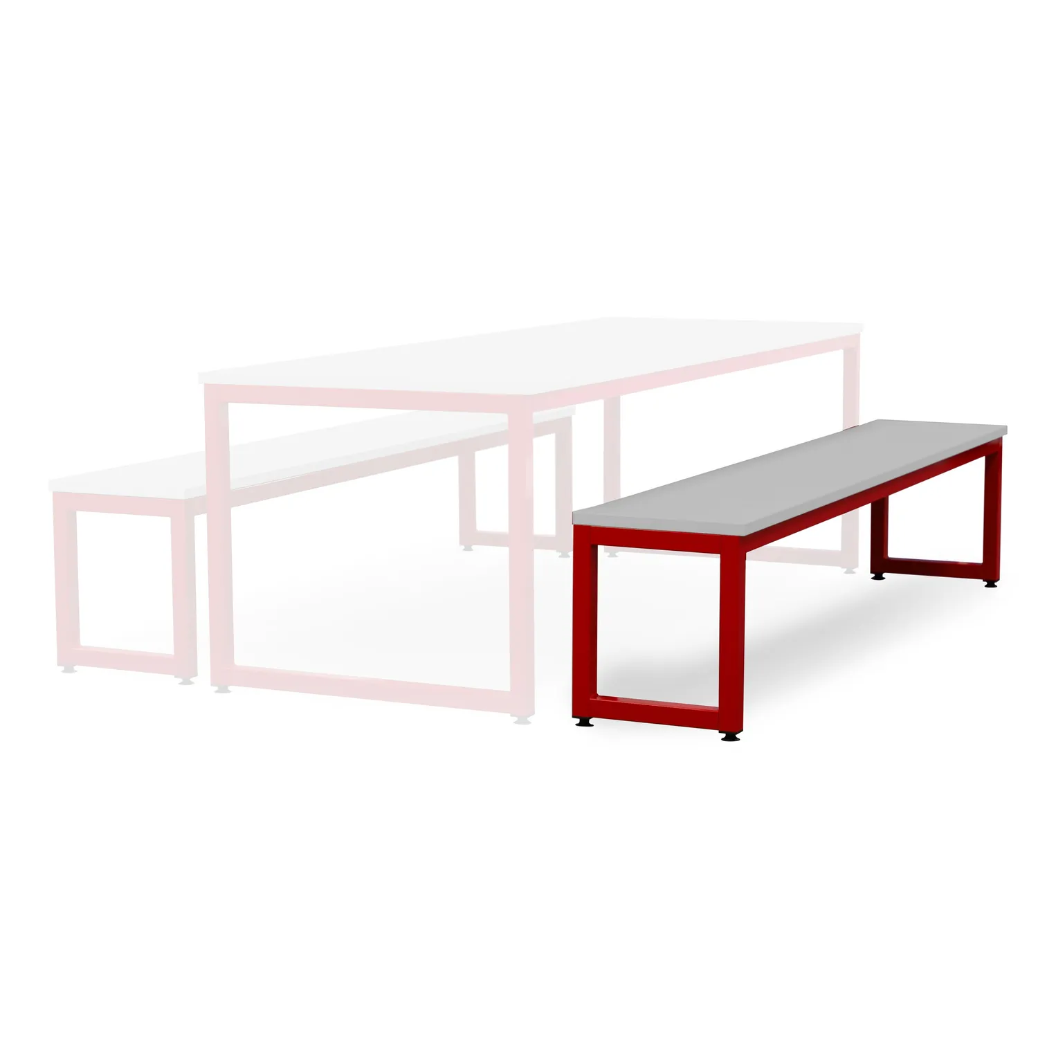Monarch dining bench eetbank donkergrijs 200 cm