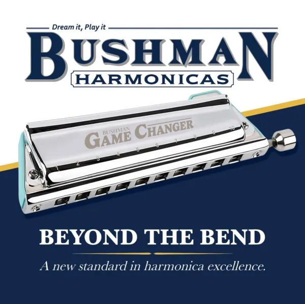 Bushman Blues Game Changer mondharmonica met schuif