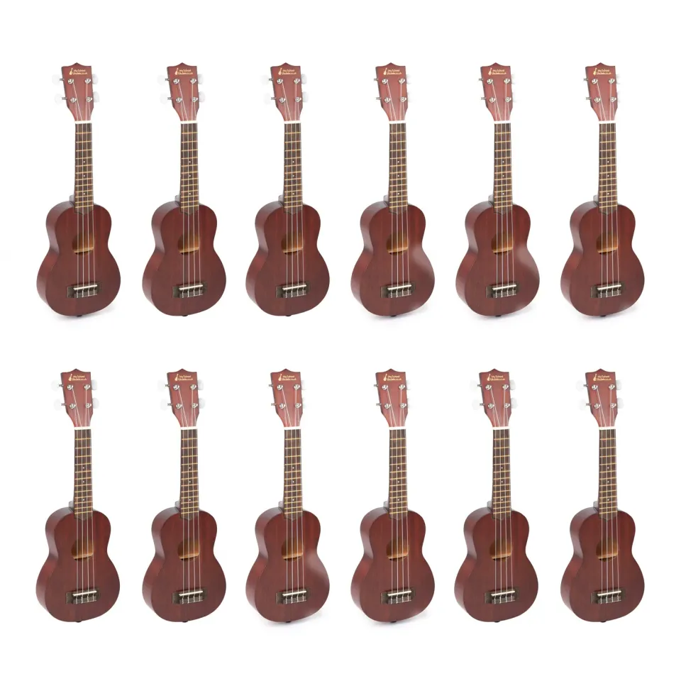 My School Ukulele sopraan ukelele 12-pack rood