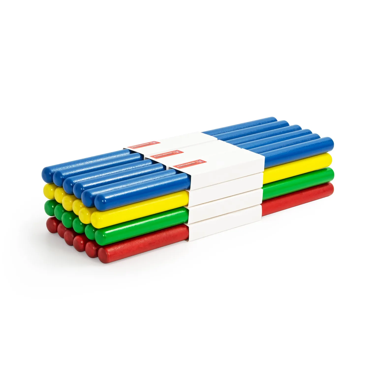 Percussion Plus PP3065 ritmestokken 12 paar gekleurd hout