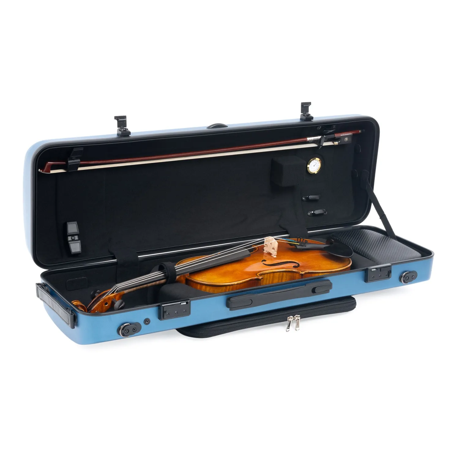Vioolkoffer 4/4 polycarbonaat zwart full-size licht
