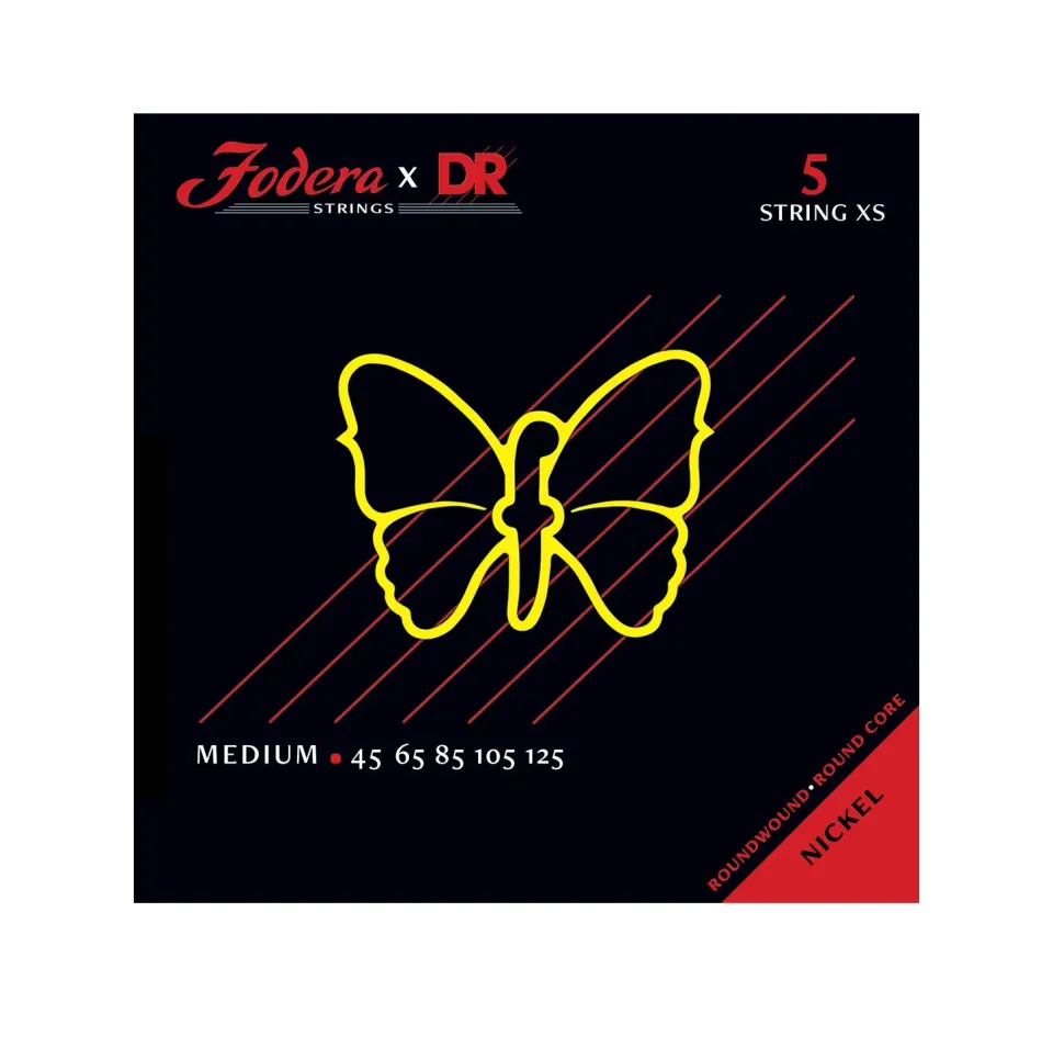 Fodera 45125XS Medium XS bassnaren 5-snarig 3-pack nickel