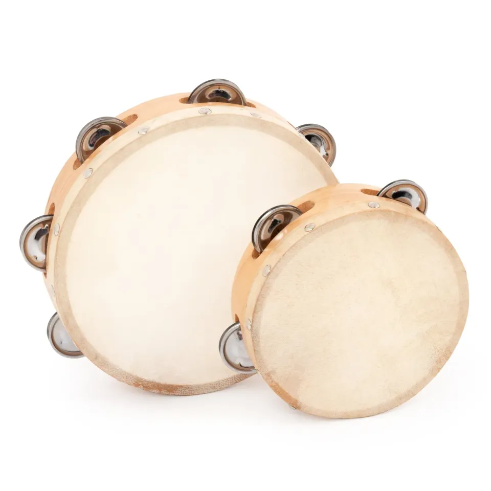 Percussion Plus naturel tamboerijn set 6 en 8 inch
