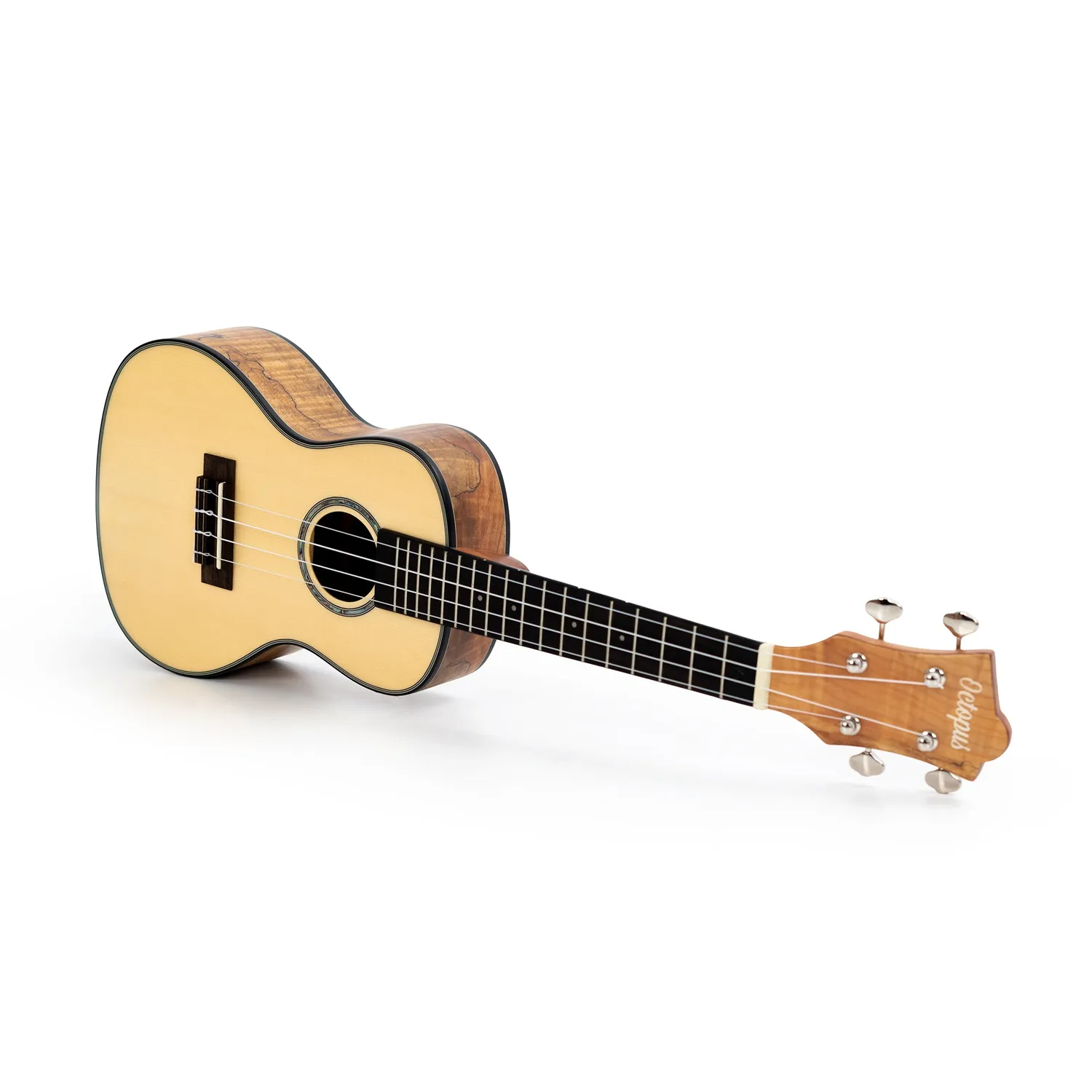Octopus Spalted Maple concert ukelele massief bovenblad