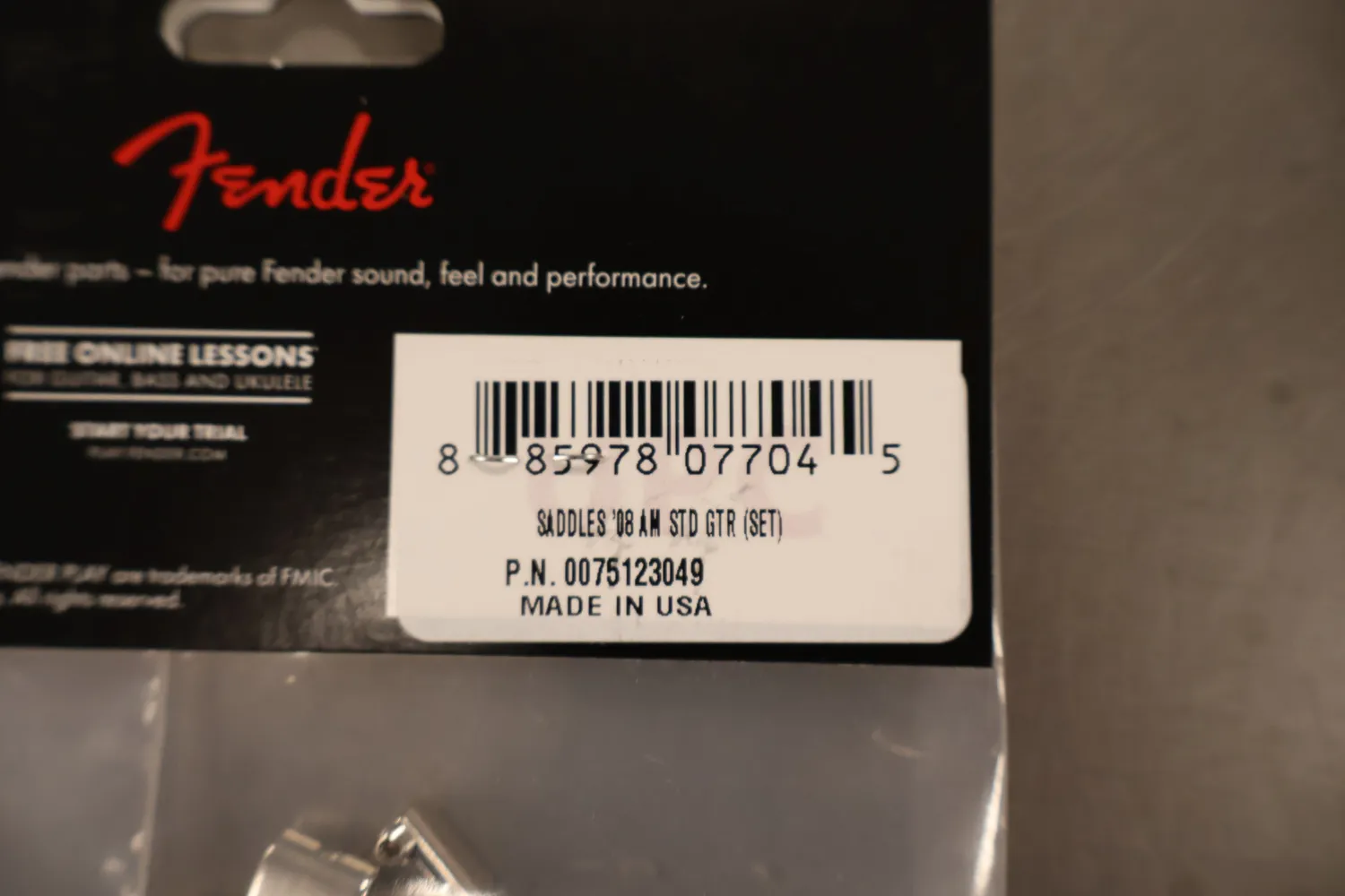 Fender American Standard Strat brugzadels nikkel set 6