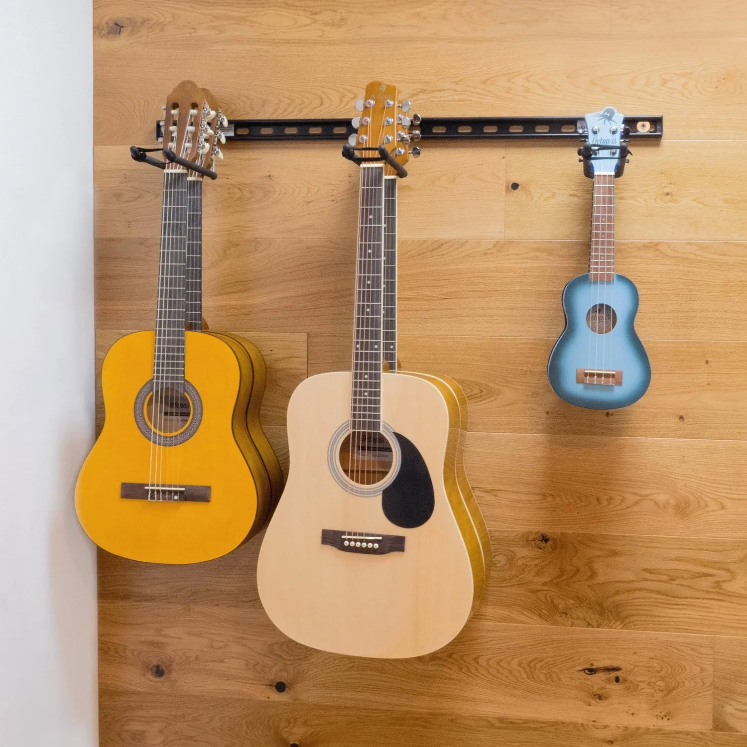 Gitaar wandhouder zwart 9 gitaren 1 meter