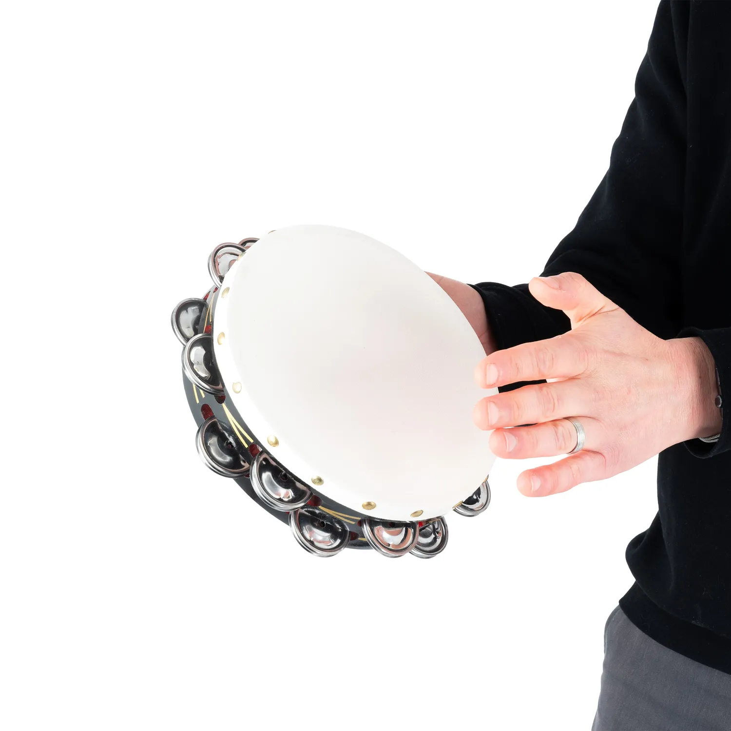 Percussion Plus tamboerijn 8 inch dubbele rij geitenvel