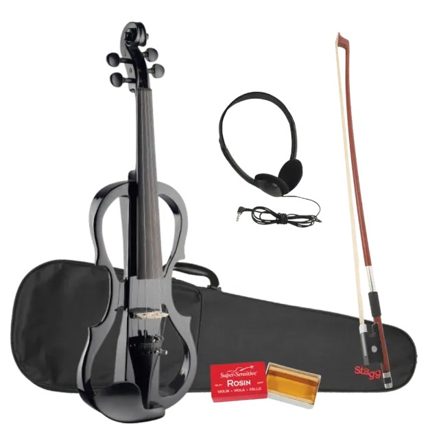 Stagg EVN X-4/4 elektrische viool zwart 4/4 set