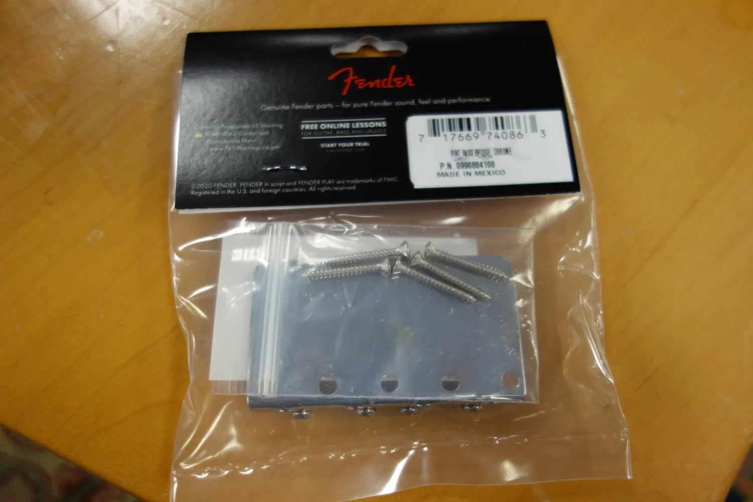 Fender Pure Vintage basbrug nikkel chroom