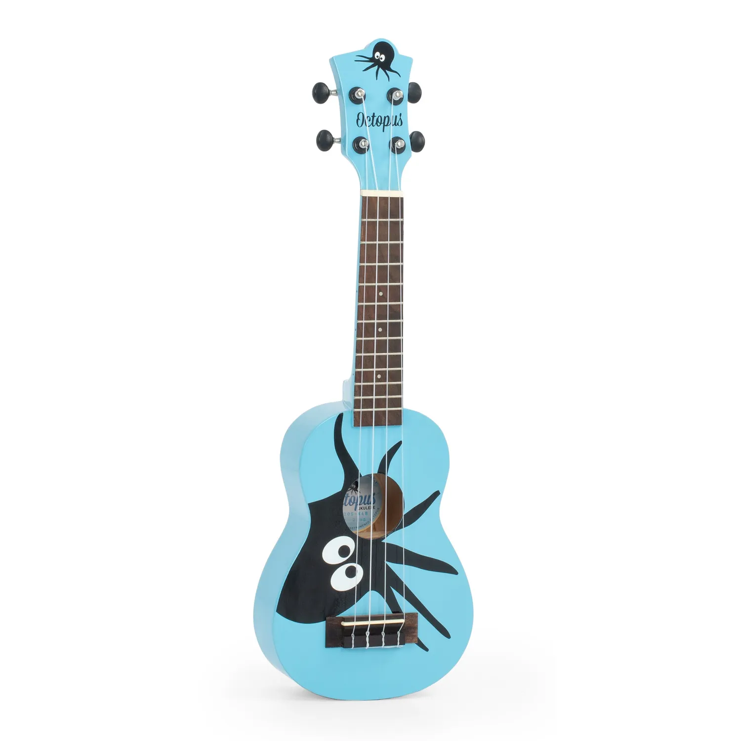 Octopus Academy sopraan ukelele geel octopus