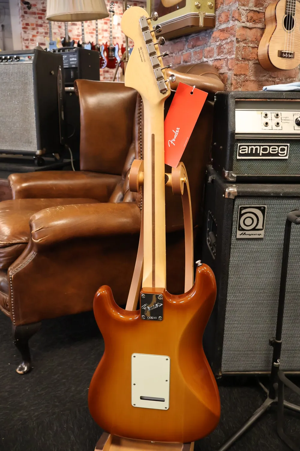 Fender American Performer Stratocaster elektrische gitaar Honey Burst
