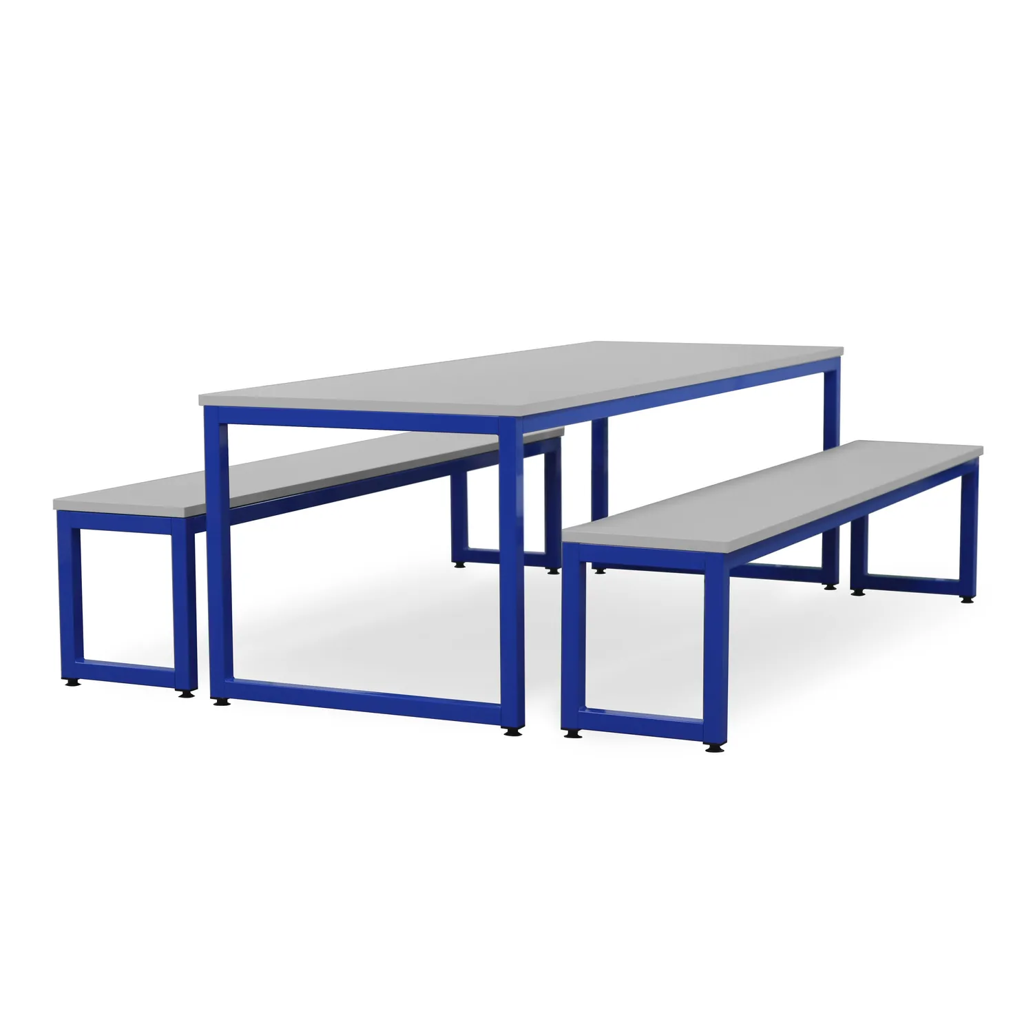 Monarch eettafel met banken school donkergrijs