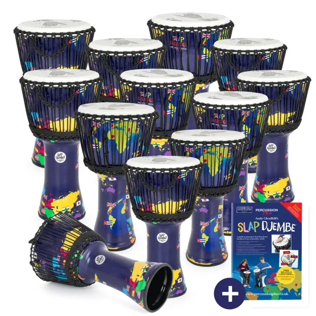 Percussion Plus World Slap djembe 12-pack touwgestemd