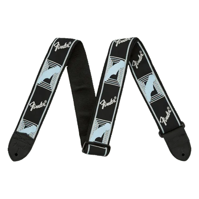 Fender Monogrammed 2" gitaarband zwart verstelbaar leer