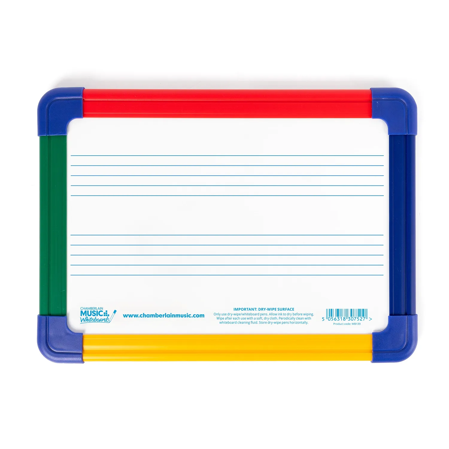 Chamberlain Music whiteboard A4 met 2 notenbalken magnetisch