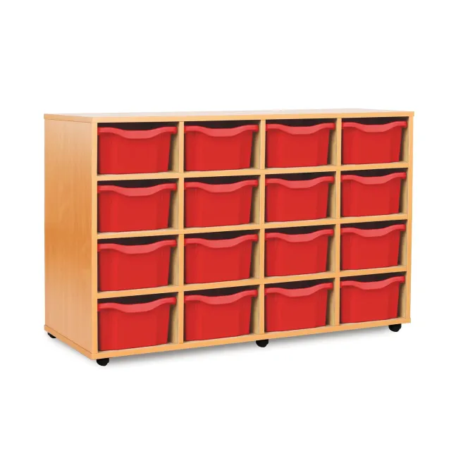 Monarch 16-vaks opbergkast blauw dubbel 4x4