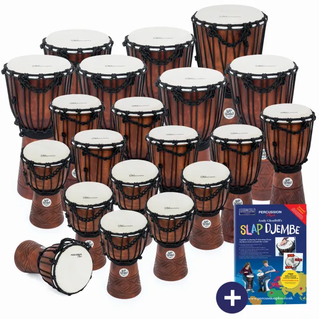 Percussion Plus Jammer djembé 20 stuks touwgestemd