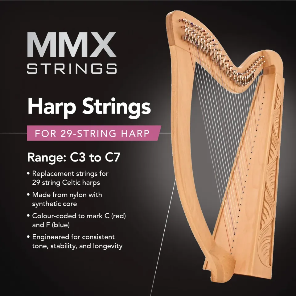 MMX harpsnaren set 29 snaren nylon C3-C7