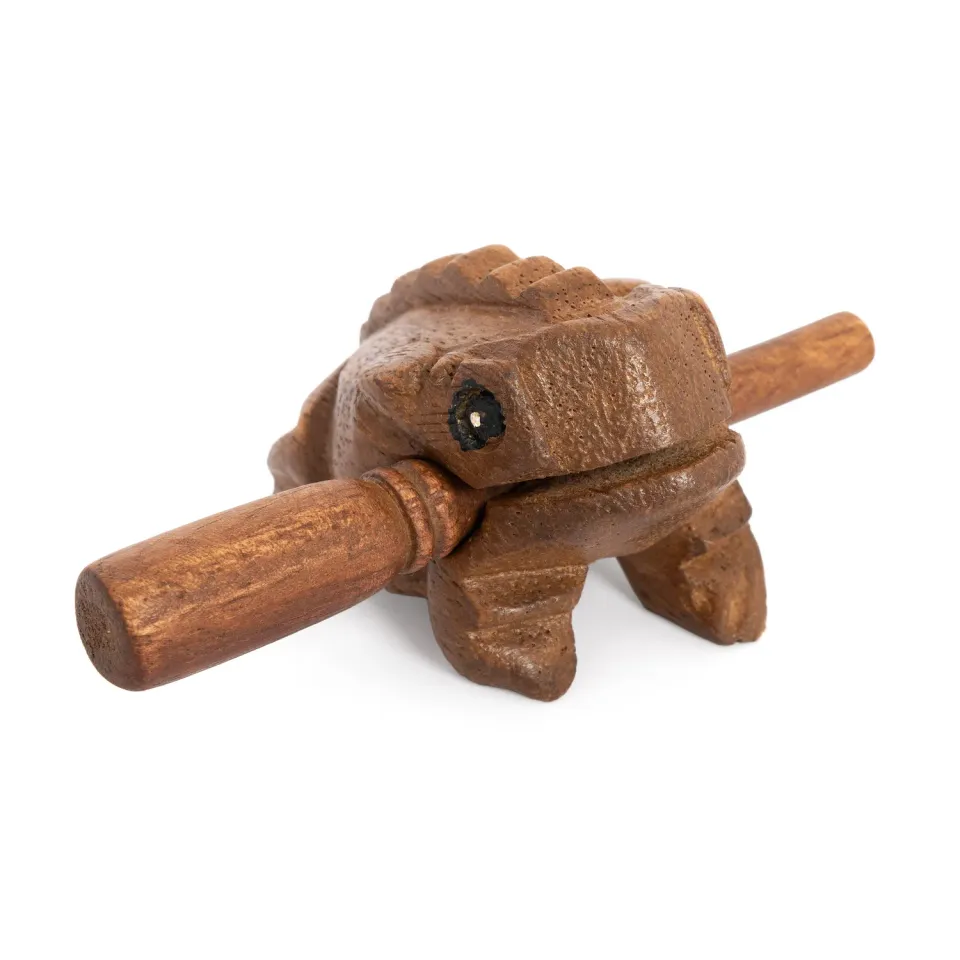 Percussion Plus Honestly Made guiro kikker mini bruin