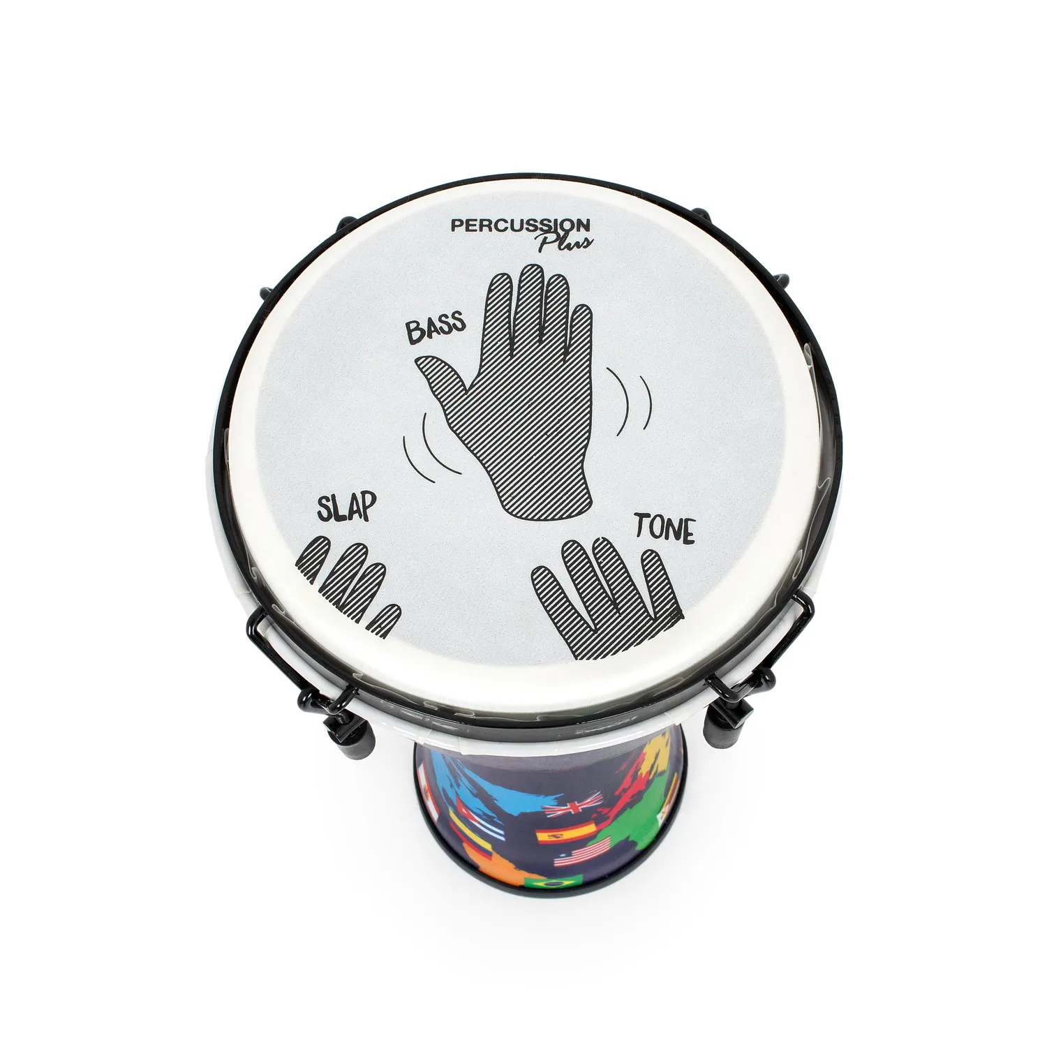 Percussion Plus World Slap djembe mechanisch gestemd 10 inch