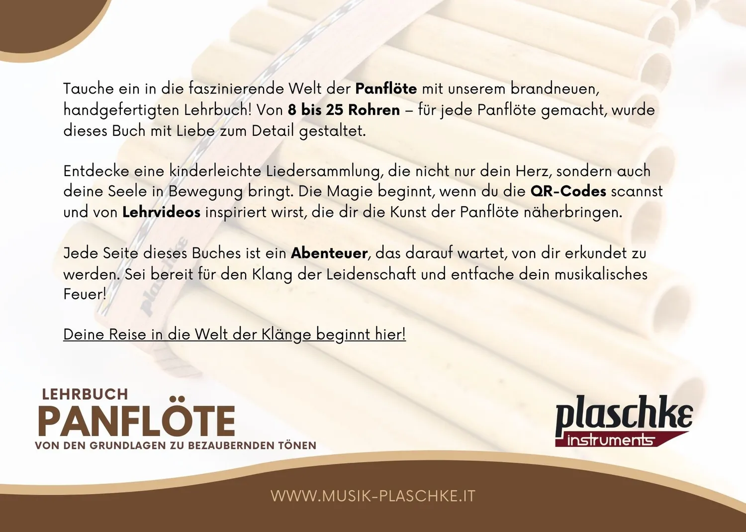 Plaschke Pan Flute School panfluitboek beginners 3-talig
