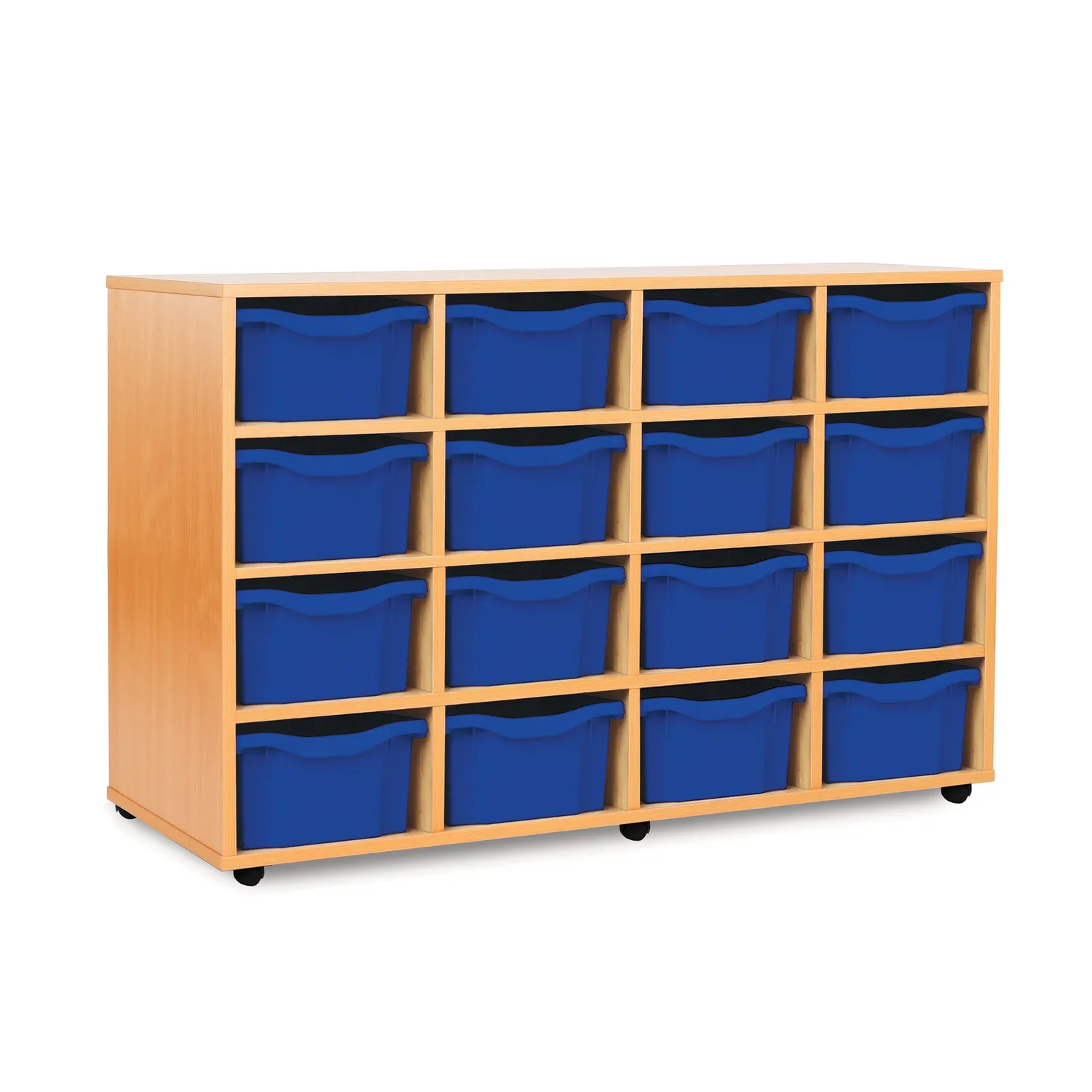 Monarch 16-vaks opbergkast blauw dubbel 4x4