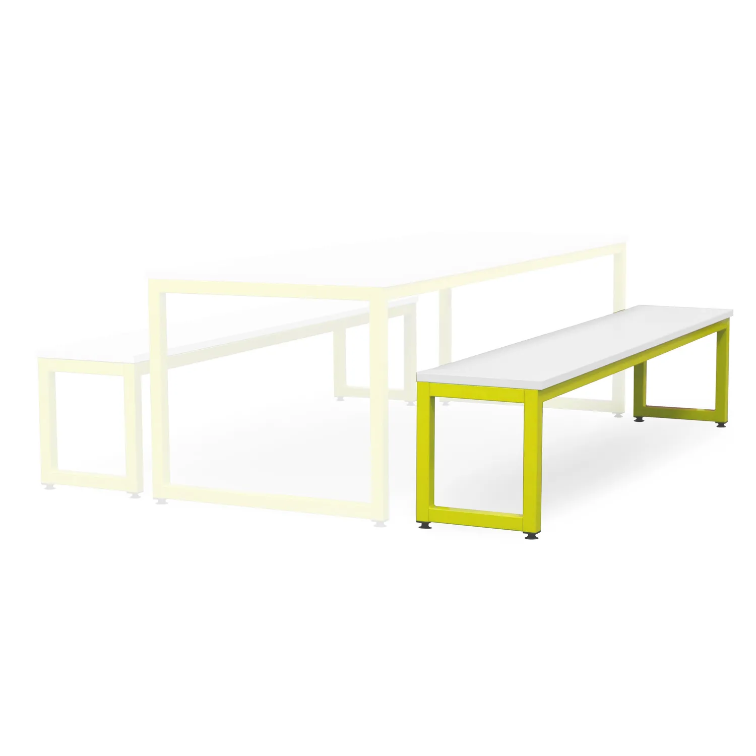Monarch dining bench eetbank wit blad 200 cm