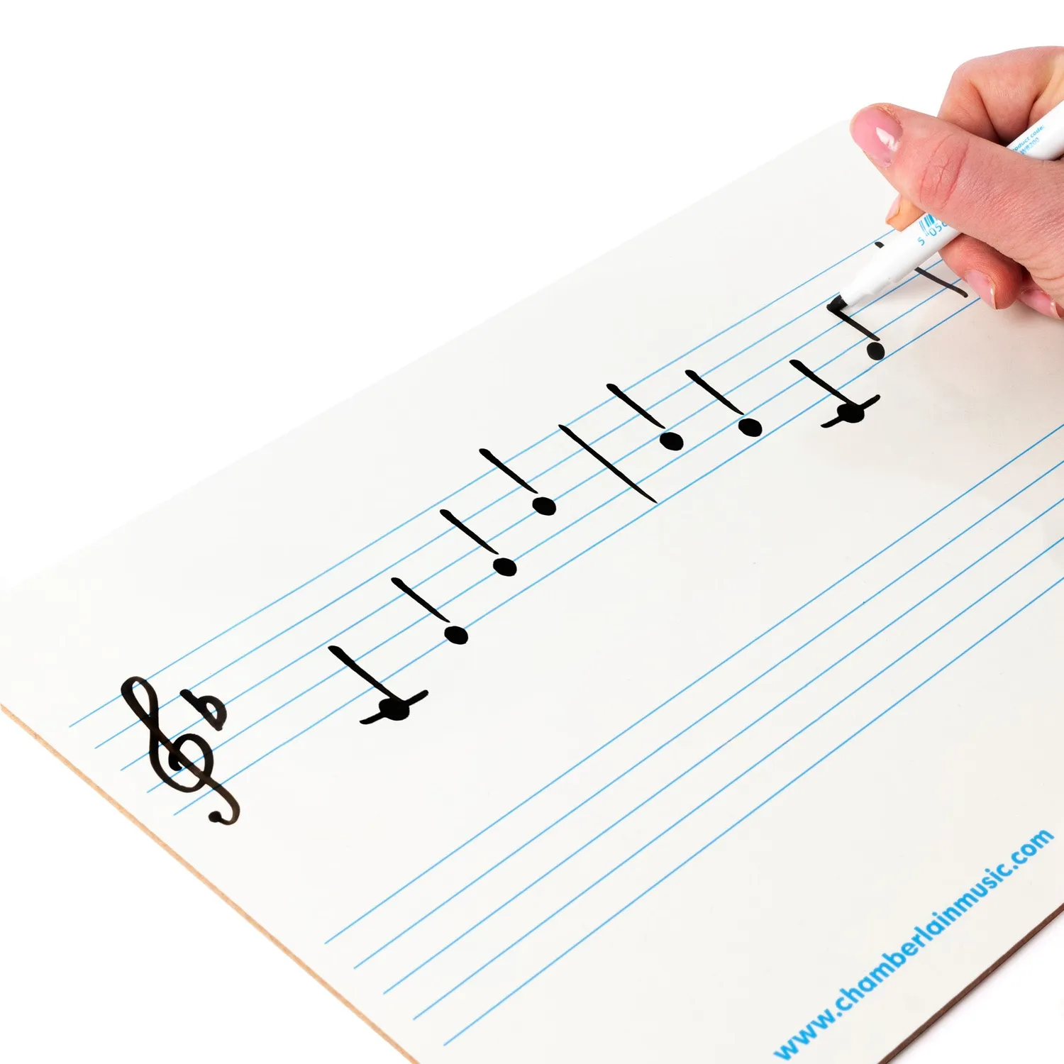 Chamberlain Music A4 Mini whiteboard 2 notenbalken