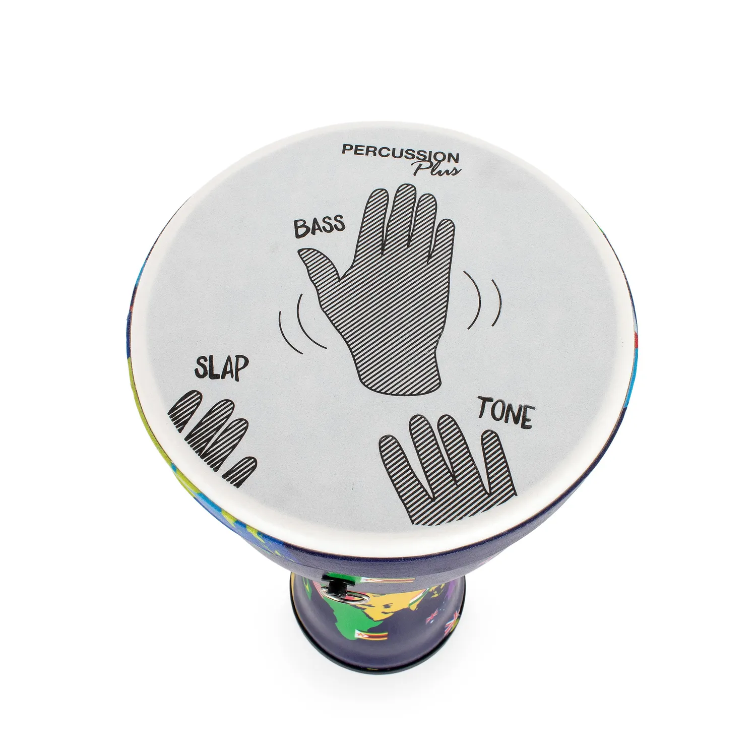 Percussion Plus World Slap djembe set 4 stuks voorgestemd