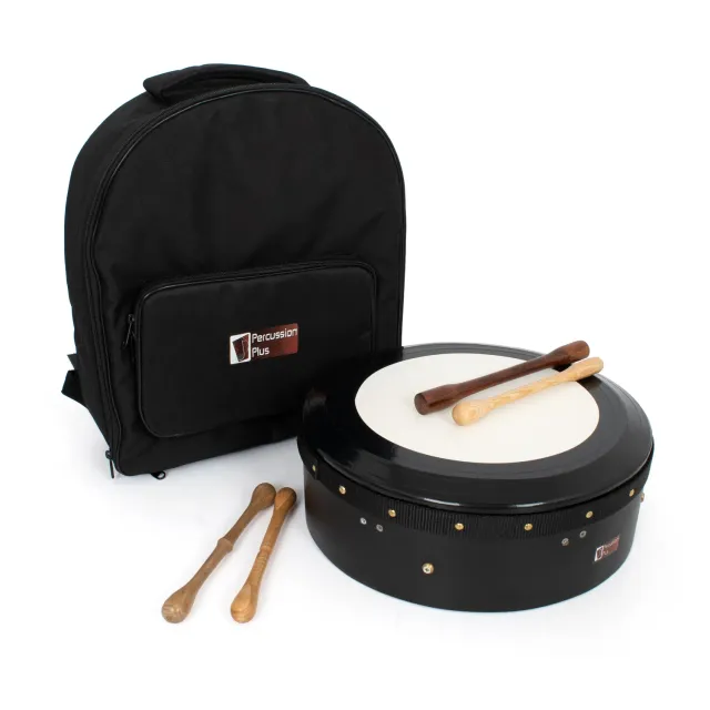 Chamberlain Music Percussion Plus bodhran 14 inch zwart stembaar met tas