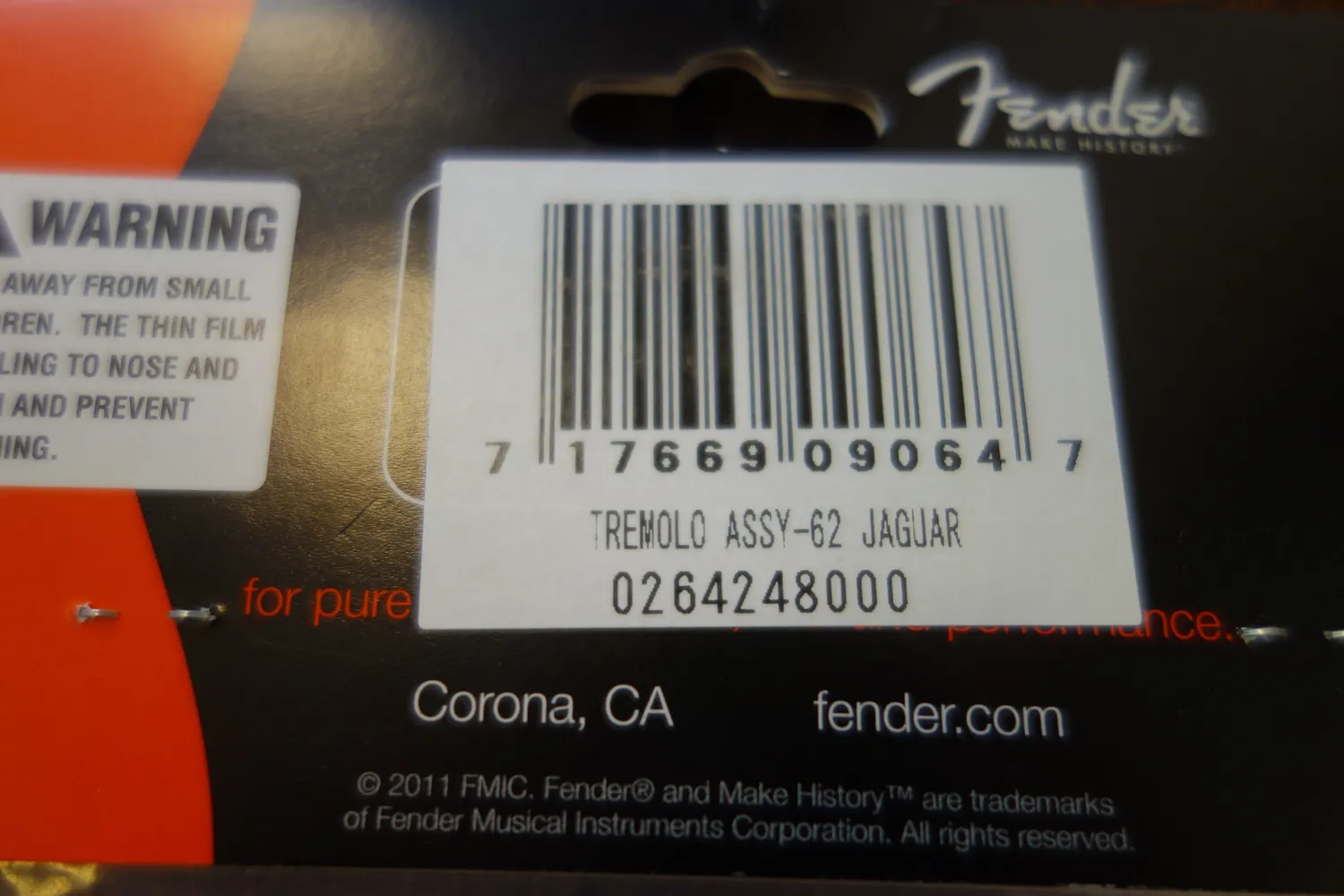 Fender Jaguar Jazzmaster tremolo chroom import