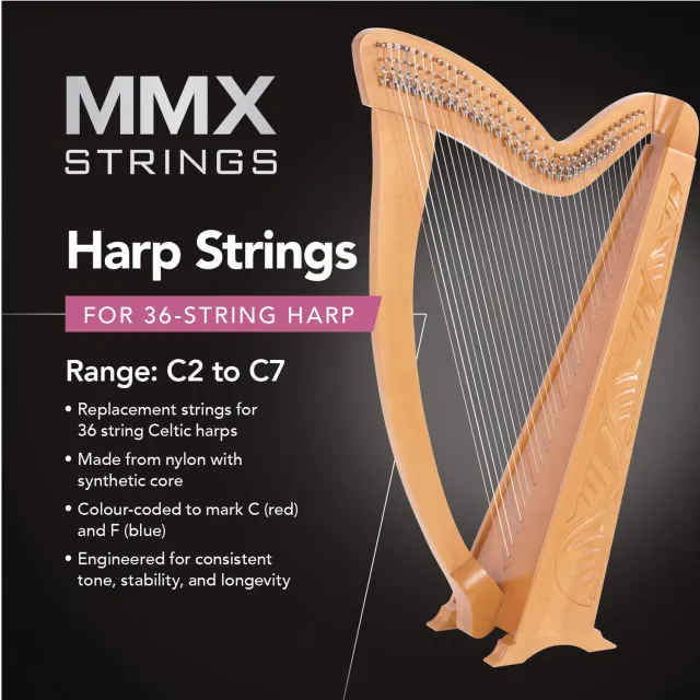 MMX harpsnaren set 36 snaren nylon C2-C7