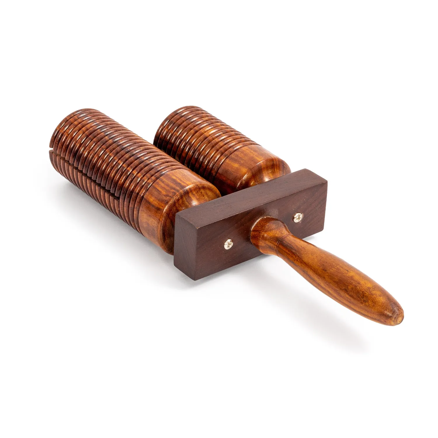 Percussion Plus dubbele agogobellen hout met handvat