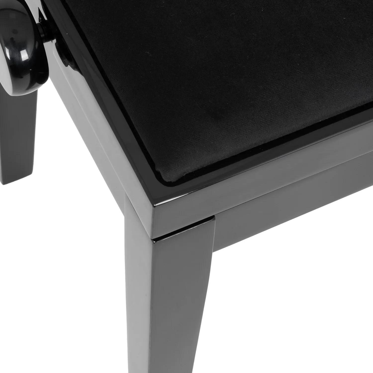 Musisca verstelbare pianokruk mahonie fluweel 46-56 cm