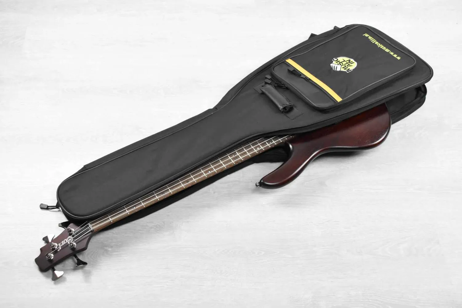 Music All In basgitaar tas universeel met rugzakriemen