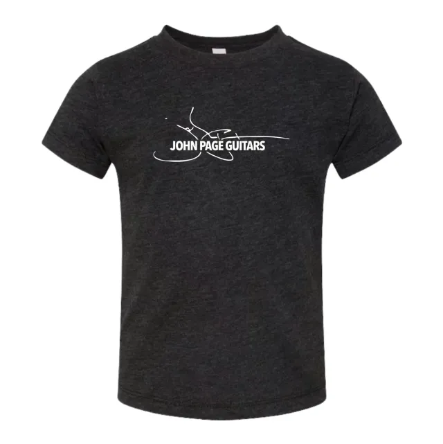 John Page Logo T-shirt zwart triblend signature logo