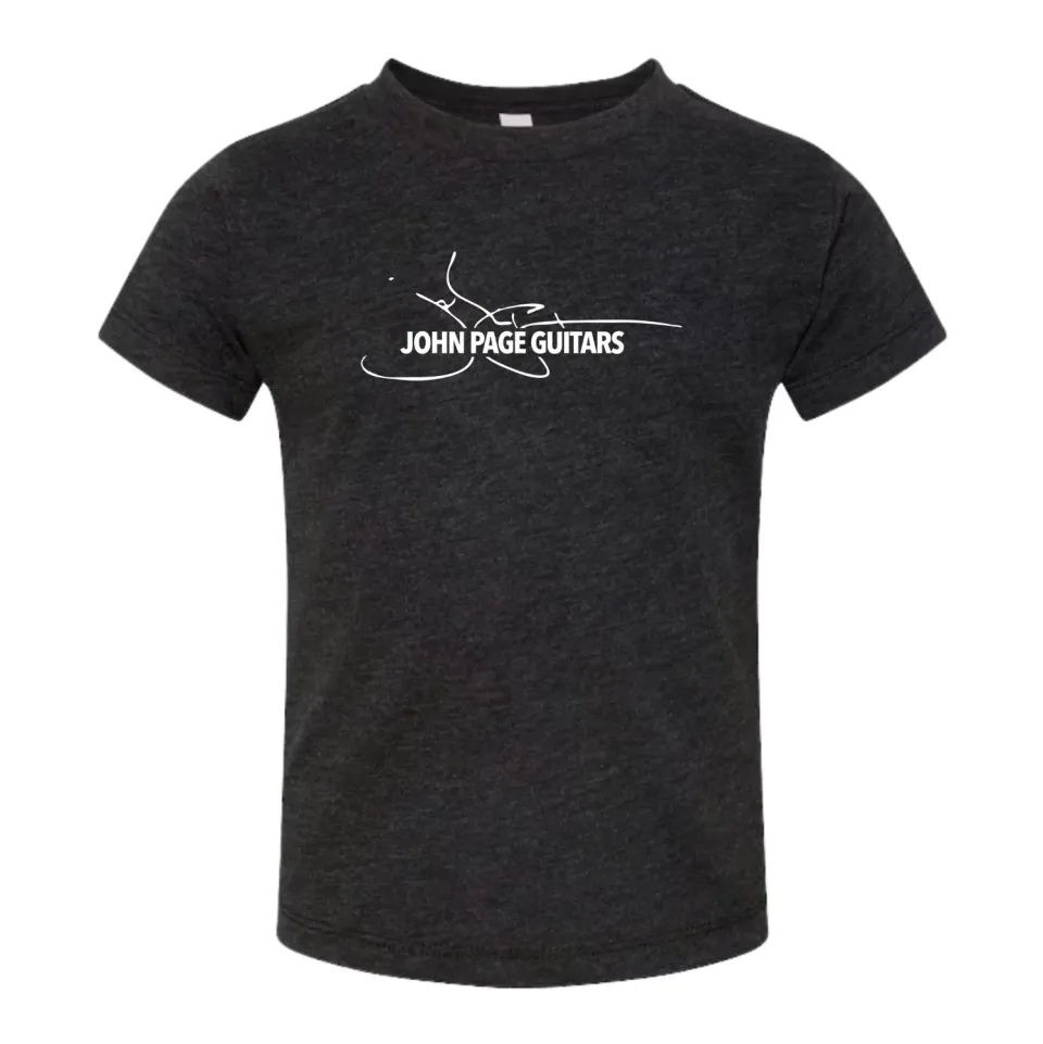 John Page Logo T-shirt zwart triblend signature logo